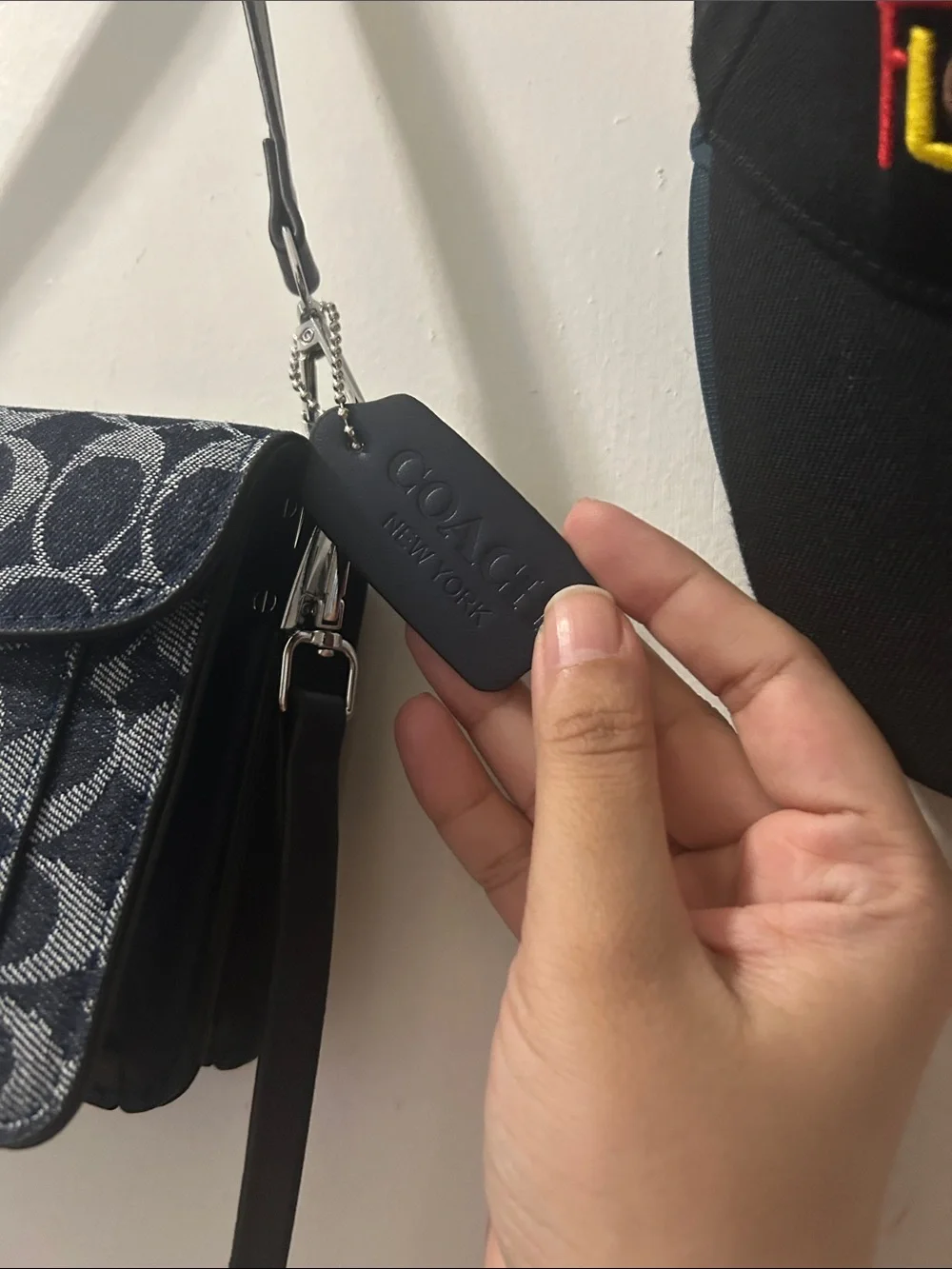 Coach Black and Gray Signature Canvas Crossbody